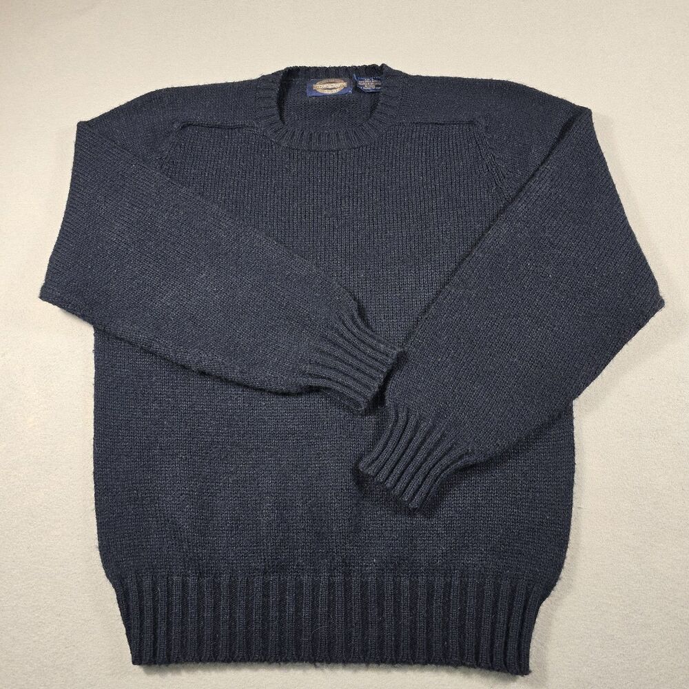 Vintage Towncraft Men's Navy Blue XL Pullover Sweater 100% Virgin Acrylic